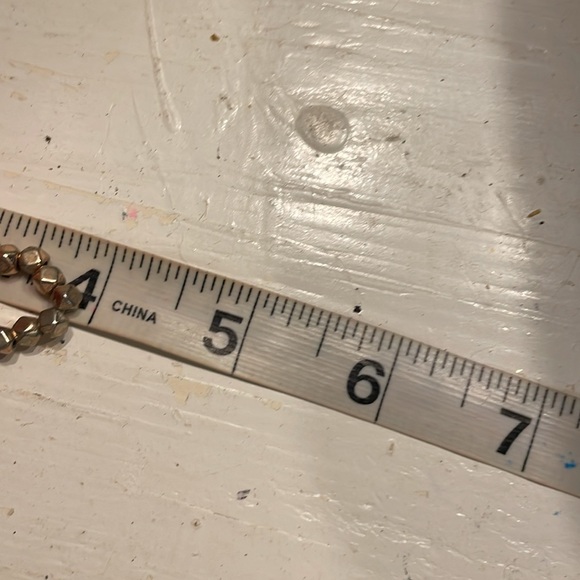 8” gold plated mixed metal stackable stretch beaded bracelet w/45 beads - Picture 8 of 10